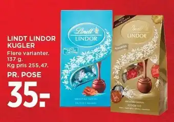 MENY Lindt lindor kugler tilbud