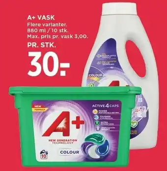 MENY A+ vask tilbud