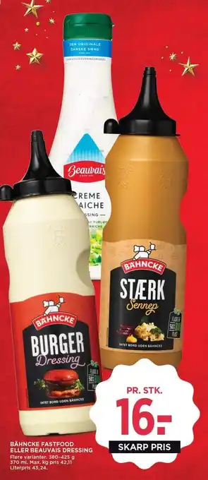 MENY Bähncke fastfood eller beauvais dressing tilbud