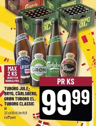 Løvbjerg Tuborg julbryg, carlsberg, grøn tuborg el. tuborg classic tilbud