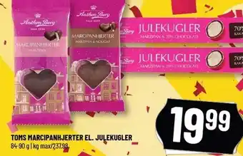 Løvbjerg Toms marcipanhjerter el. julekugler tilbud