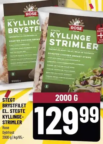 Løvbjerg Stegt brystfilet el. stegte kyllingestrimler tilbud