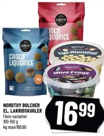 Løvbjerg Nordthy bolcher el. lakridskugler tilbud
