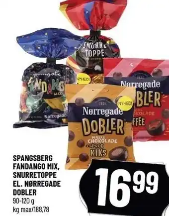 Løvbjerg Spangsberg fandango mix, snurretoppe el. nørregade dobler tilbud