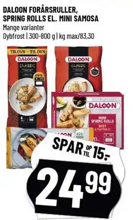 Løvbjerg Daloon forårsruller, spring rolls el. mini samosa tilbud
