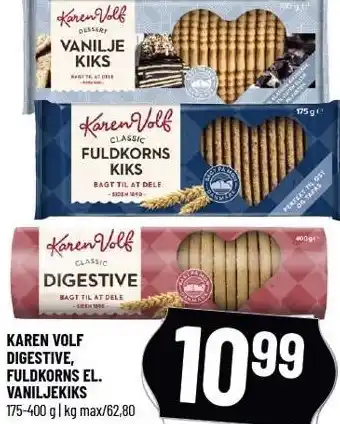 Løvbjerg Karen volf digestive, fuldkorns el. vaniljekiks tilbud
