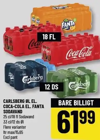 Løvbjerg Carlsberg øl el. coca-cola el. fanta sodavand tilbud