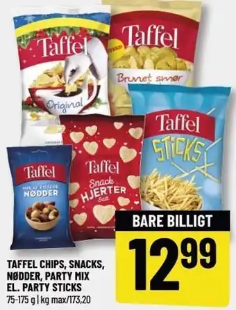 Løvbjerg Taffel chips, snacks, nødder, party mix el. party sticks tilbud