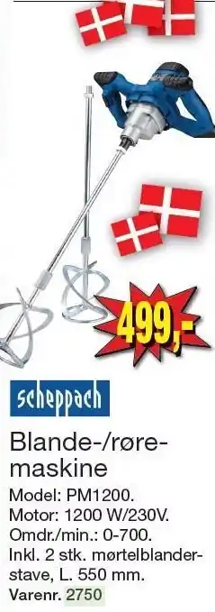 Harald Nyborg Scheppach blande-/røremaskine tilbud