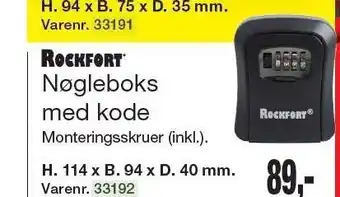 Harald Nyborg Rockfort nøgleboks med kode tilbud