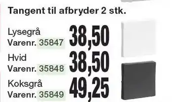 Harald Nyborg Tangent til afbryder 2 stk tilbud