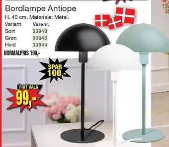 Harald Nyborg Bordlampe antiope tilbud