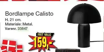 Harald Nyborg Bordlampe calisto tilbud