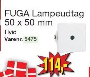 Harald Nyborg Fuga lampeudtag 50 x 50 mm tilbud