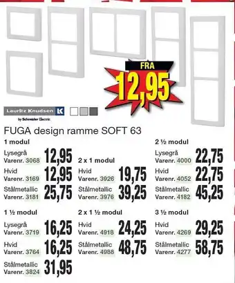 Harald Nyborg Fuga design ramme soft 63 tilbud