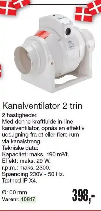 Harald Nyborg Kanalventilator 2 trin tilbud