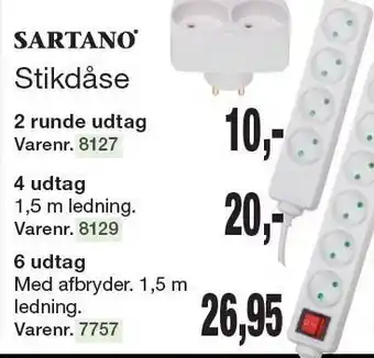 Harald Nyborg Sartano stikdåse tilbud