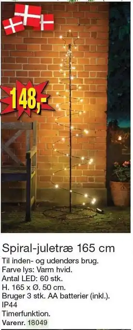 Harald Nyborg Spiral-juletræ 165 cm tilbud