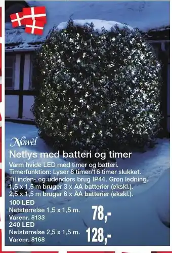 Harald Nyborg Nowél netlys med batteri og timer tilbud