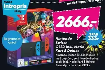 Bilka Nintendo switch oled inkl. mario kart 8 deluxe tilbud