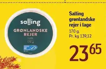 Føtex Salling grønlandske rejer i lage tilbud