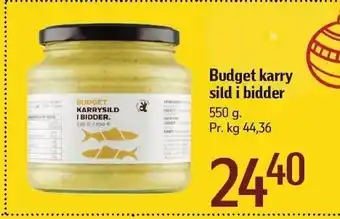 Føtex Budget karry sild i bidder tilbud