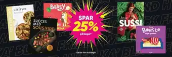 Bilka Spar 25% på bøger tilbud