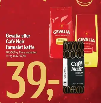 Føtex Gevalia eller café noir formalet kaffe tilbud