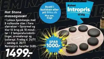 Bilka Hot stone massagesæt tilbud