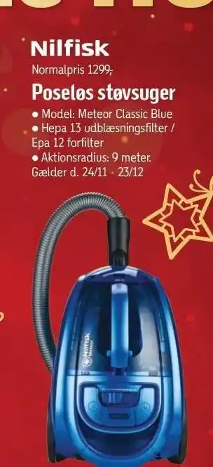 Føtex Nilfisk poseløs støvsuger tilbud