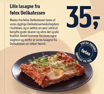 Føtex Lille lasagne fra føtex delikatessen tilbud