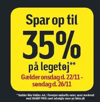 Spar op til 35% på legetøj