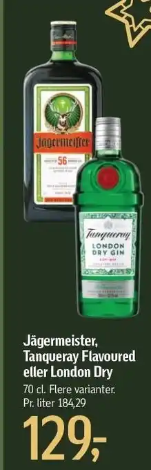 Føtex Jägermeister, tanqueray flavoured eller london dry tilbud