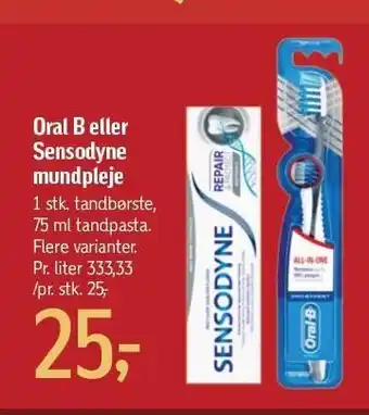 Føtex Oral b eller sensodyne mundpleje tilbud