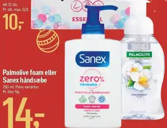 Palmolive foam eller sanex håndsæbe