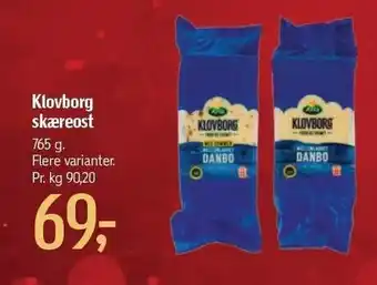 Føtex Klovborg skæreost tilbud