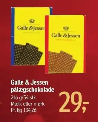 Føtex Galle & jessen pålægschokolade tilbud