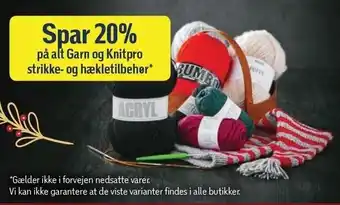 Føtex Spar 20% på alt garn og knitpro strikke- og hækletilbehør tilbud