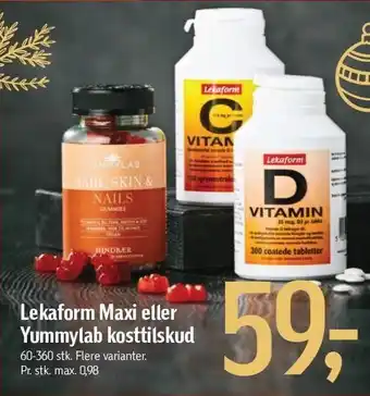 Føtex Lekaform maxi eller yummylab kosttilskud tilbud