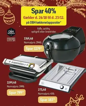 Føtex Spar 40% på obh køkkenelapparater tilbud
