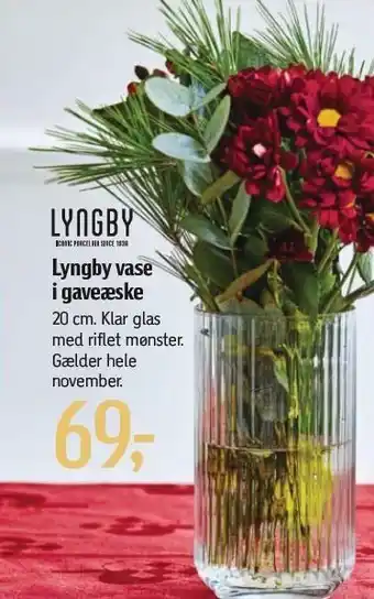 Føtex Lyngby vase i gaveæske tilbud