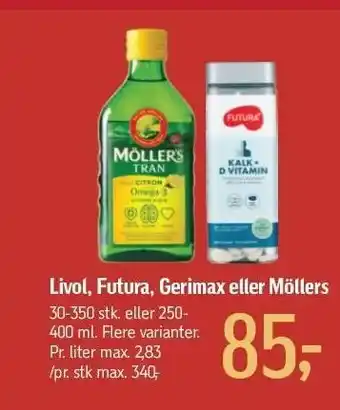 Føtex Livol, futura, gerimax eller möllers tilbud