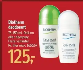Føtex Biotherm deodorant tilbud