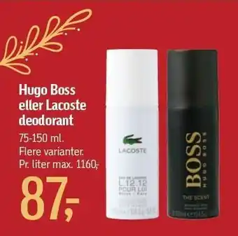 Føtex Hugo boss eller lacoste deodorant tilbud