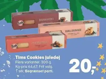 Kvickly Tims cookies juledej tilbud