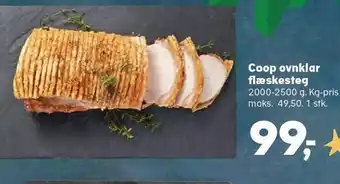 Kvickly Coop ovnklar flæskesteg tilbud