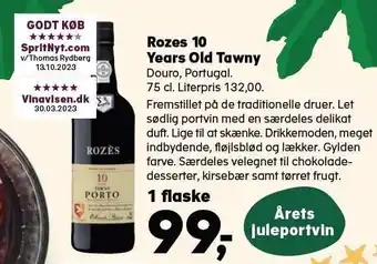 Kvickly Rozes 10 years old tawny tilbud