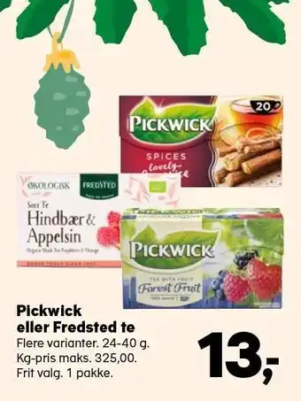 Kvickly Pickwick eller fredsted te tilbud