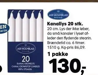 Kvickly Kanallys 20 stk tilbud
