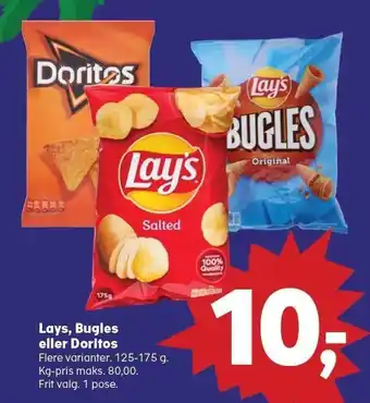 Kvickly Lays, bugles eller doritos tilbud